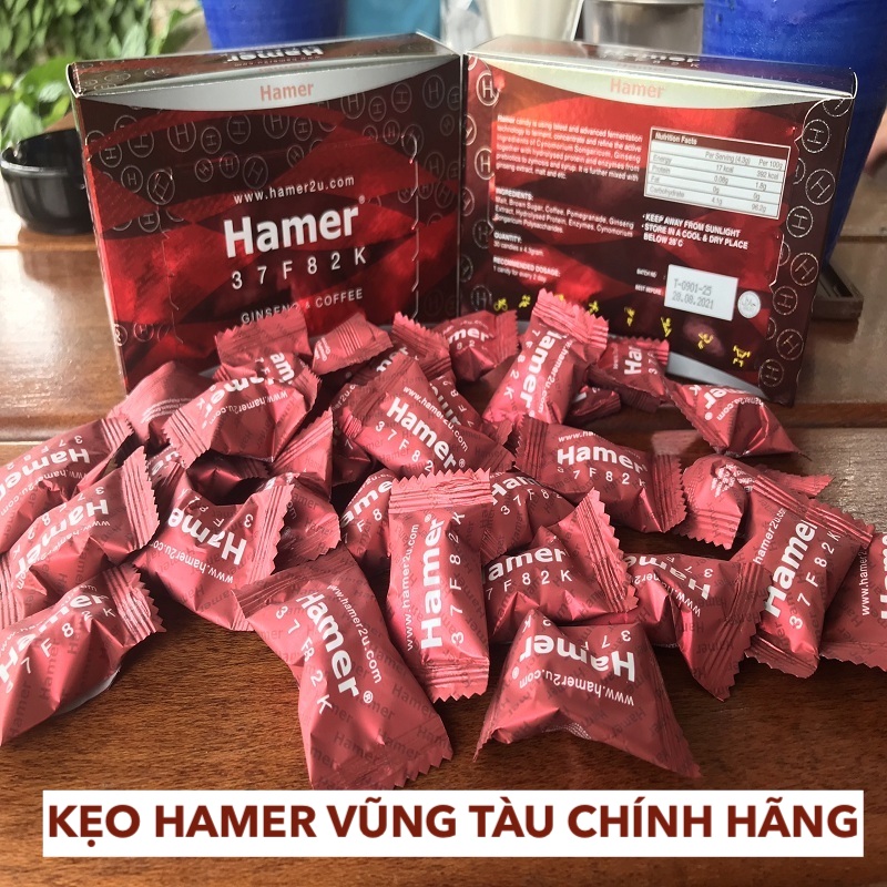 Kẹo sâm Hamer Vũng Tàu chính hãng Mỹ USA ông ngậm bà khen ginseng & coffee