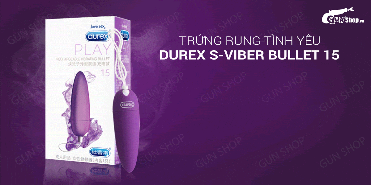 Cung cấp Trứng rung tình yêu Durex S-Viber Bullet 15 hàng mới về
