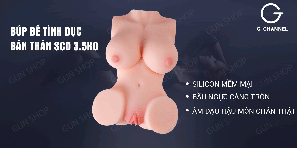  Bỏ sỉ Búp bê tình dục nữ bán thân silicon trần cao cấp mềm mịn - SCD S2 3.5kg cao cấp