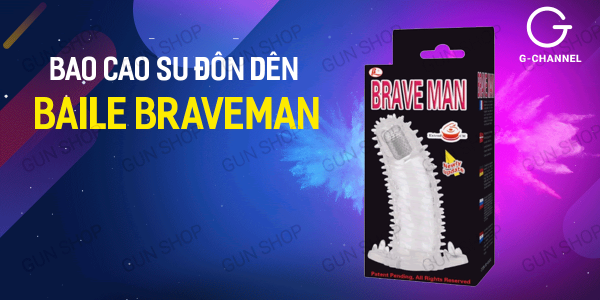 Nhập sỉ Bao cao su đôn dên tăng kích thước rung phần đầu dương vật Baile Braveman mới nhất
