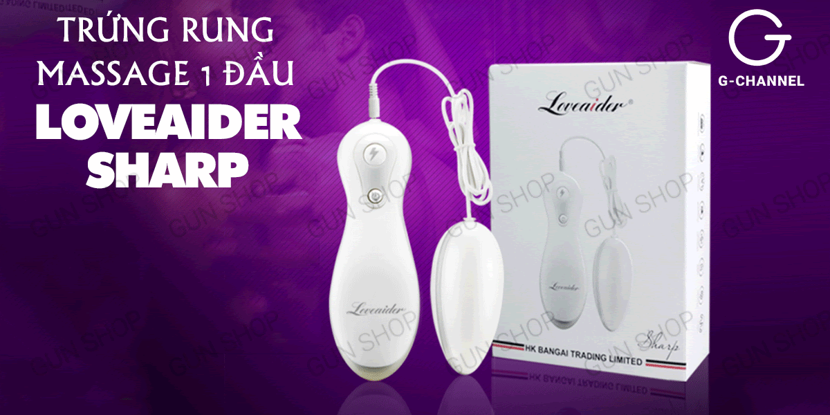  Đại lý Trứng rung massage 1 đầu dùng sạc - Loveaider Sharp hàng mới về