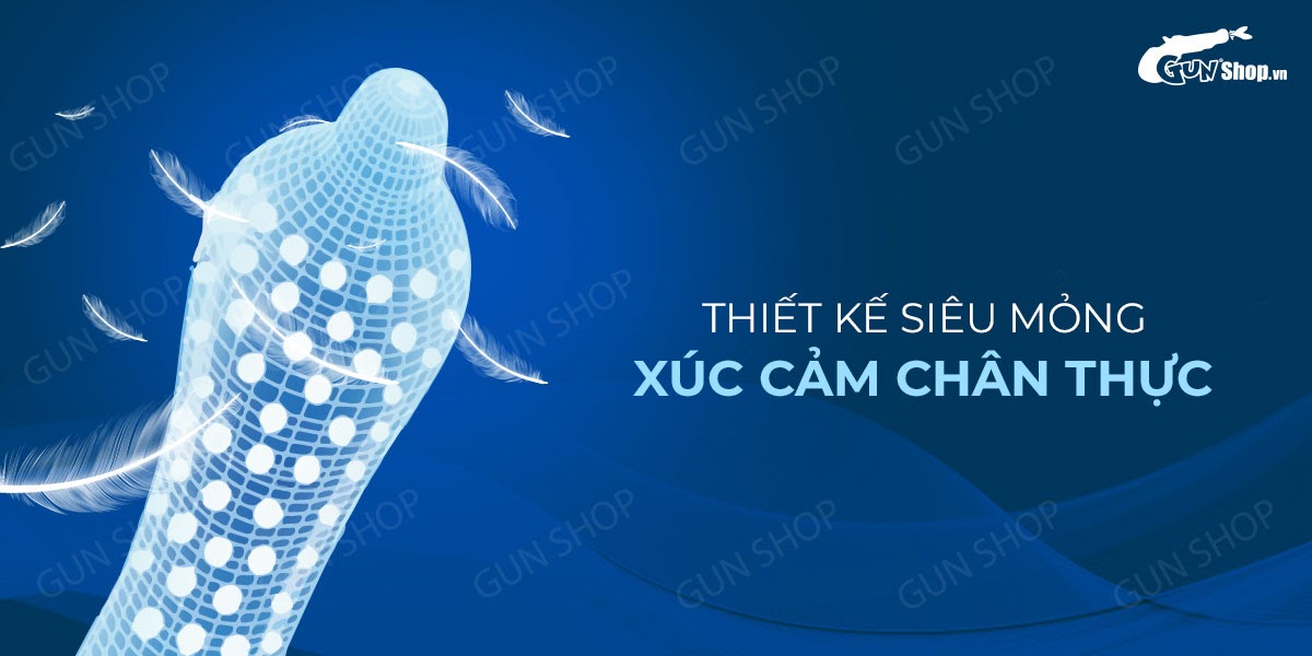 Bao cao su Muaisi Xanh Dương Gel Gai Siêu Mạnh Hộp 10 Cái