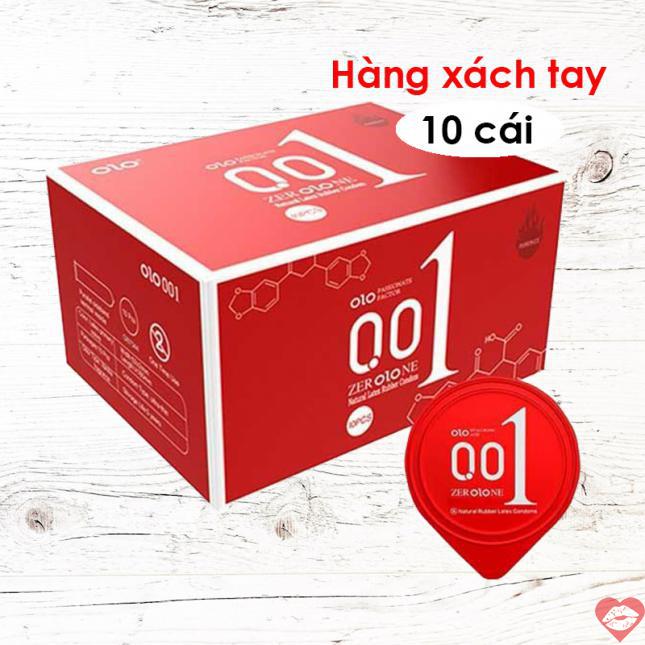 Nhập sỉ Bao cao su OLO 0.01 Đỏ - Siêu mỏng nóng ấm - Hộp 10 cái tốt nhất