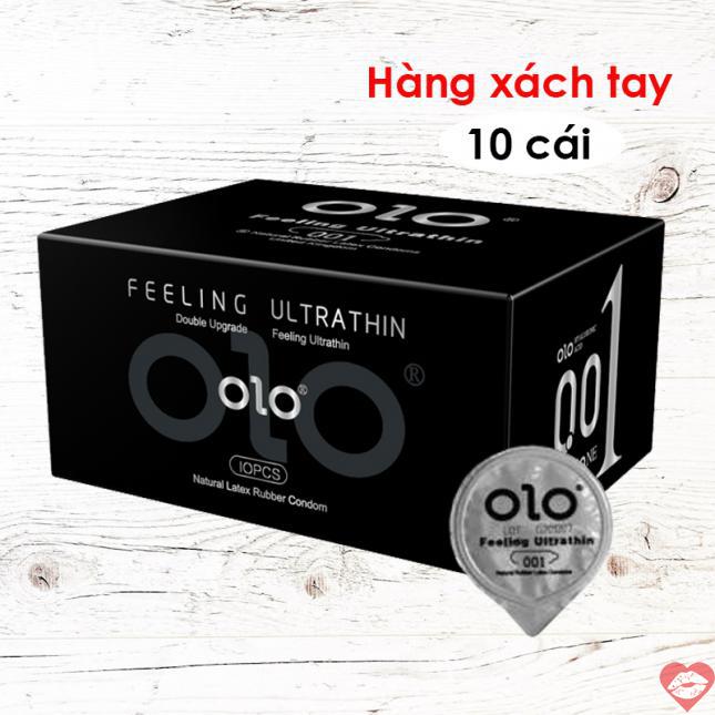Kho sỉ Bao cao su OLO 0.01 Đen - Siêu mỏng hương vani - Hộp 10 cái giá sỉ