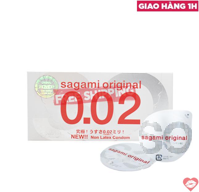 Thông tin Bao cao su Sagami 002 - Siêu mỏng 0.02mm - Hộp 2 cái tốt nhất