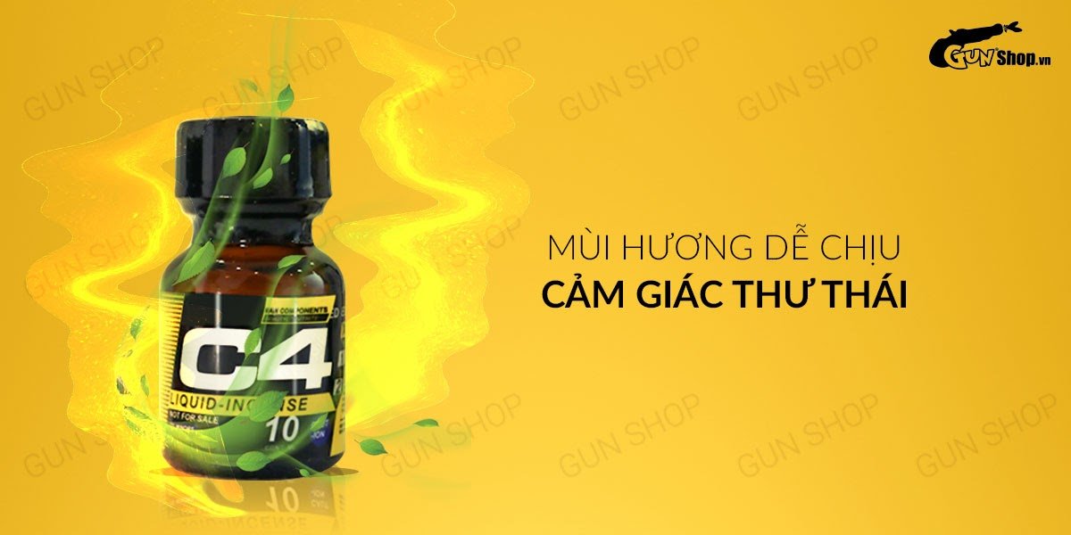  Shop bán Chai hít tăng khoái cảm Popper C4 Black Yellow - Chai 10ml nhập khẩu