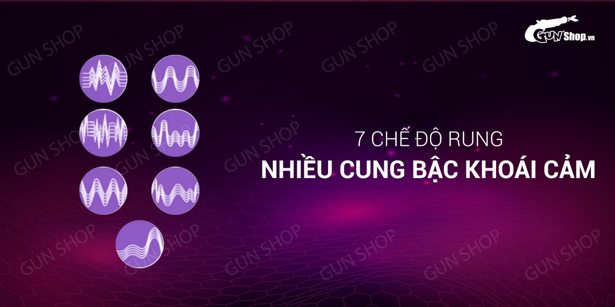 Dương vật giả siêu thực 7 chế độ rung ngọt ngào màu tím Loveaider