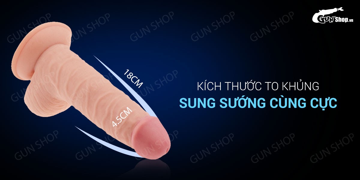 Lovetoy Ultra Soft Dude 7.5 dương vật giả siêu mềm dính tường, cảm giác thật