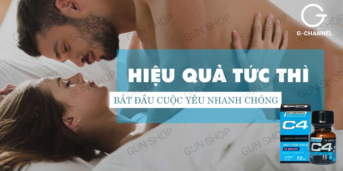 Popper C4 Blue 10ml chính hãng USA kích thích mạnh mẽ