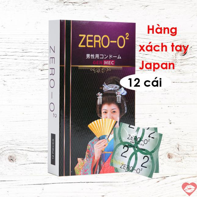 Thông tin Bao cao su Zero O2 siêu mỏng chính hãng Nhật Bản - Hộp 12 cái cao cấp