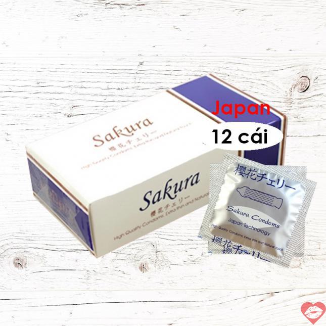 Bảng giá Bao cao su Sakura chính hãng Nhật Bản hộp 12 chiếc siêu mỏng loại tốt hàng mới về