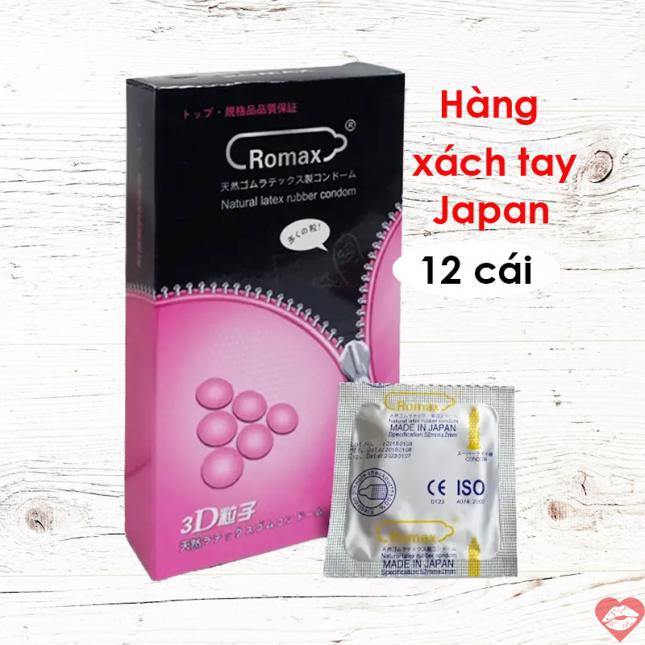 Review Bao cao su Romax 3D khoá kéo gân gai siêu mỏng - Hộp 12 cái giá tốt