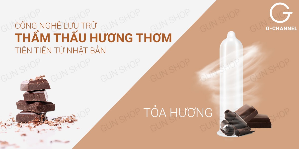 Bao cao su siêu mỏng Nakanishi hương chocolate 4 cái giá tốt