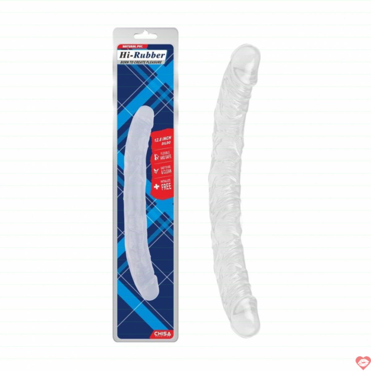 Dương vật giả 2 đầu Chisa Hi-Rubber 12.8 Inch Trắng