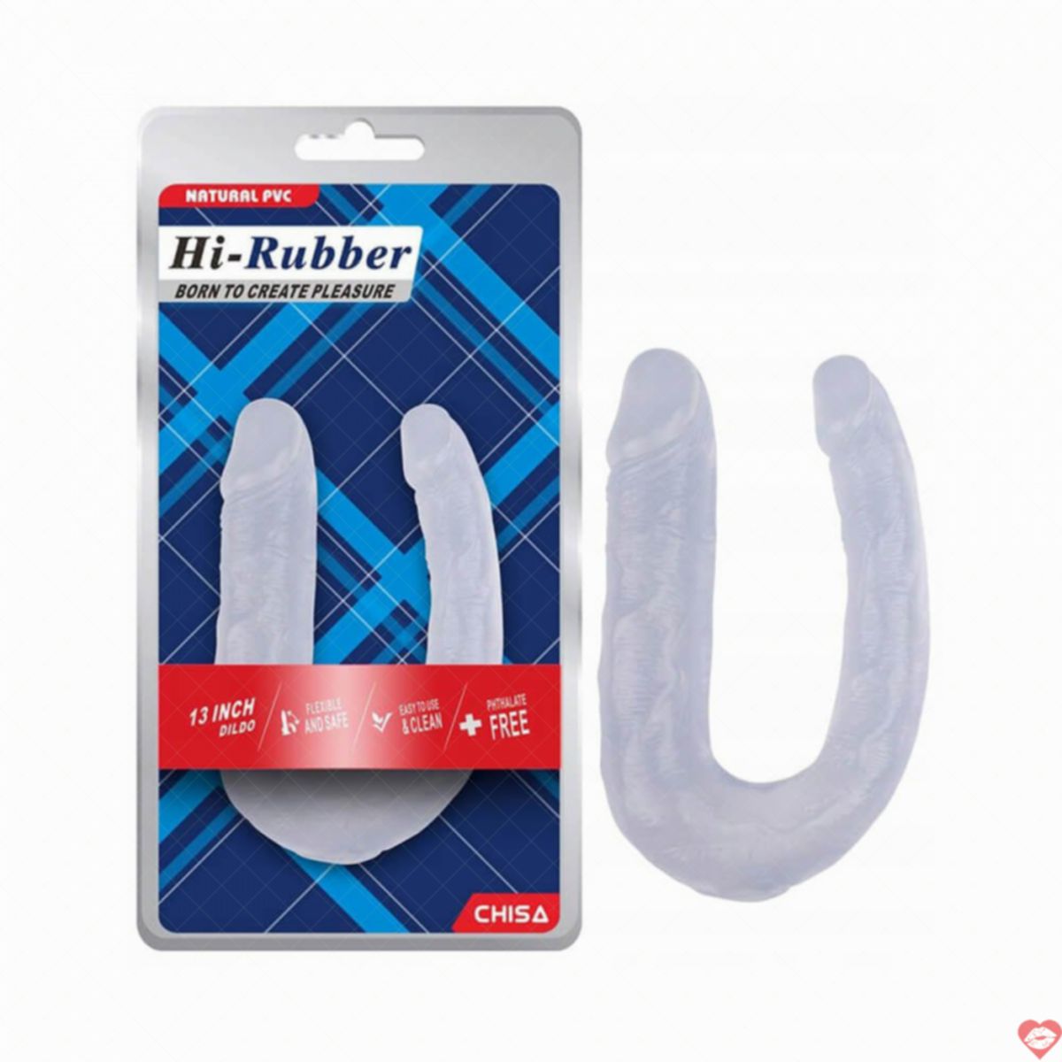Dương vật giả 2 đầu Chisa Hi-Rubber 13 Inch Trắng