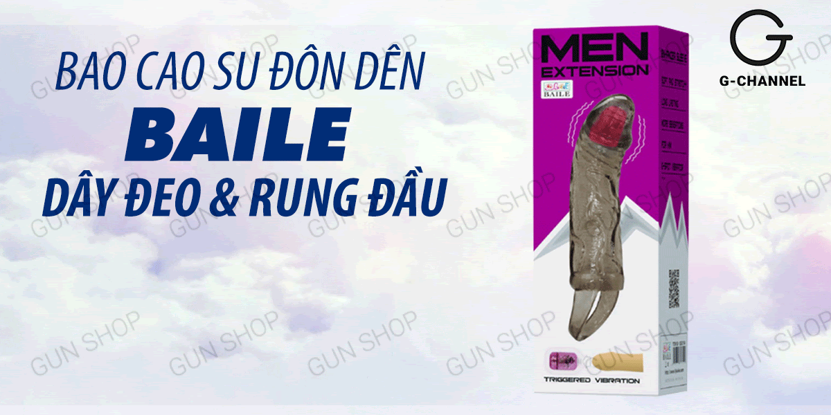  Bán Bao cao su đôn dên tăng kích thước dây đeo và rung đầu Baile Men Extension mới nhất