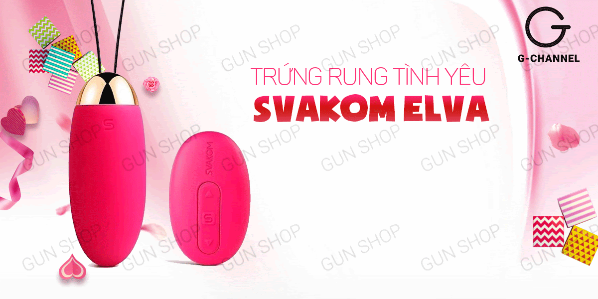  Bán Trứng rung điều khiển từ xa nhiều chế độ rung mạnh sạc điện - Svacom Elva chính hãng