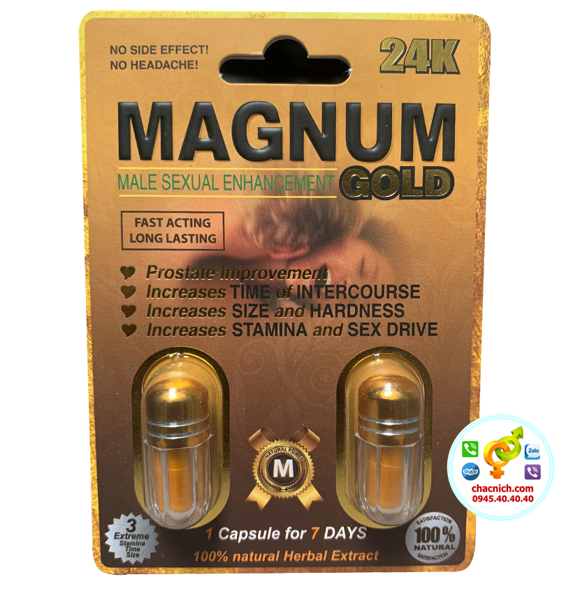  Phân phối Vỉ 2 viên uống Magnum Gold hỗ trợ nam giới cương cứng lâu ra và tăng kích thước DV hàng mới về